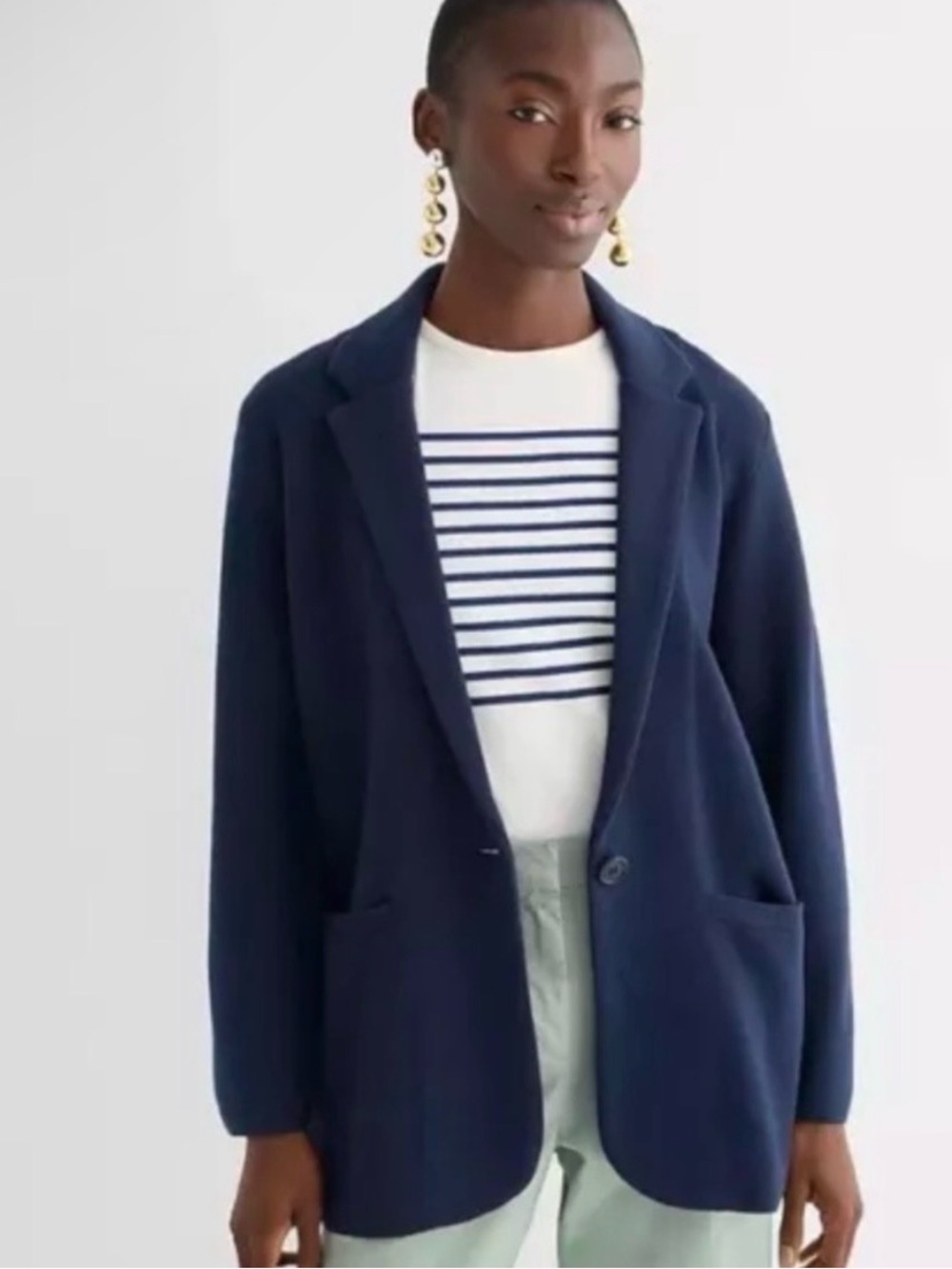 J Crew Cecile Relaxed Sweater Blazer